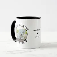 Fun World's Best Dog Dad Personalized Name Photo Mug