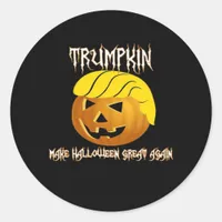 Trumpkin Make Halloween Great Again  Classic Round Sticker
