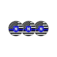 [Thin Blue Line] Monogram Police Shield Golf Ball Marker