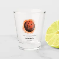 Basketball birthday / bachelor party champion shot glass