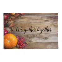 Thanksgiving Table, Rustic Wood Laminated Placemat