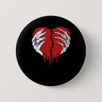 Skeleton Hands Hearts Classic Trending Style Button