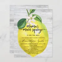 Budget Main Squeeze Lemon Baby Shower Invitation