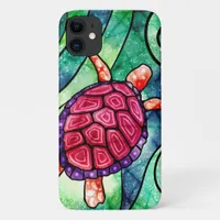 Sea Turtle Colorful Bright Tropical iPhone 11 Case