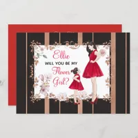 Will You Be My Flower Girl/Adult and Child/Custom Invitation