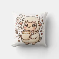 Kawaii Sheep Latte Heart Pillow