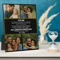 Best Father Ever Personalized Photo Collage Plaque