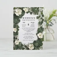 Elegant Ivy Wedding Table Plan and Invitations