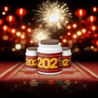 Red Gold Year of the Snake 2025 Candy Jar