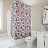 Pretty Watercolor Floral  Shower Curtain