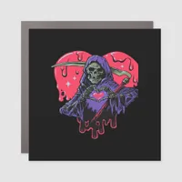 Heart Hands Reaper Classic Look Car Magnet