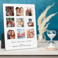 Mother photo family collage white plaque