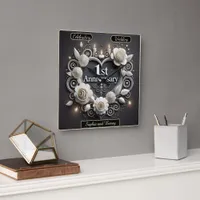 Paper Heart of Love and Elegance Square Wall Clock