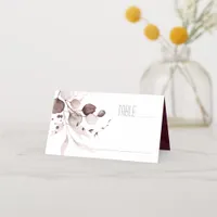 Dreamy Foliage Wedding Table Burgundy ID817 Place Card
