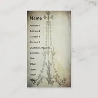 Vintage Chandelier Grunge Business Card