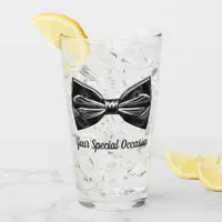 Tuxedo Bow Tie Personalized Glass