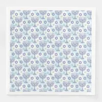 Hanukkah Menorah Star of David Doodle Art Style Paper Dinner Napkins