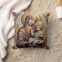 Blessed Mother Mary and Baby Jesus | Religoius Throw Pillow