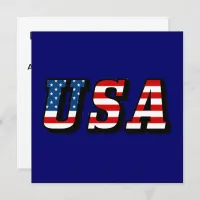 USA Flag Text Invitation