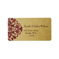 pink gold elegance return address label