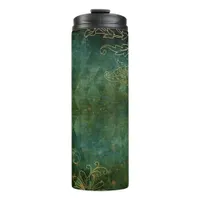 Vintage Floral Damask Thermal Tumbler