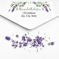 Lavender eucalyptus greenery return address label