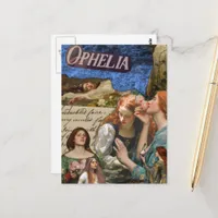 Ophelia Mixed Media Collage Postcard