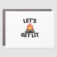 Let's Get Lit - Campfire Vibes - Camping Adventure Car Magnet