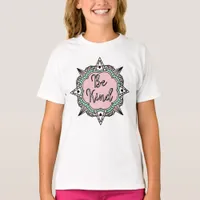 Be Kind | Pink and Mint Green Mandala T-Shirt