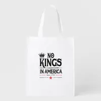 No Kings In America Since 1776 Vintage Graphic Coo Grocery Bag