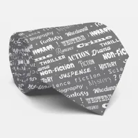 Author's Book Genre Neck Tie