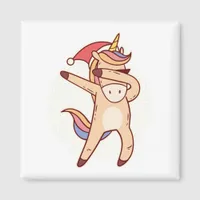 unicorn christmas magnet