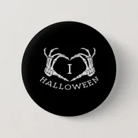 Halloween! Classic - Skeleton Hands Heart Button