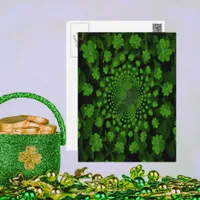 Four Leaf Clover Kaleidoscope Postcard