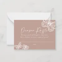 Diaper Raffle Boho Baby Shower Card 