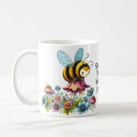 Buzzz Off, Bee and Flowers Coffee Mug