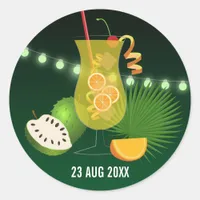 Club/Corporate Cocktail Night Party Classic Round Sticker