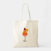 Watercolor Tequila Sunrise Cocktail Tote Bag