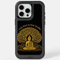 Intricate Gold Buddha Surrounded by Lush Foliage iPhone 15 Pro Max Case