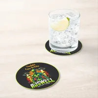 Alien Sightings at Roswell Nation Park! Round Paper Coaster