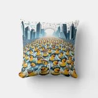 Rubber Duckie Duck  Throw Pillow