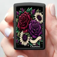 Rose Tattoo Radiant Design Zippo Lighter