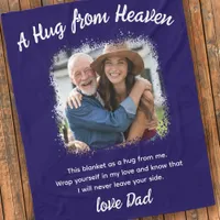 A Hug From Heaven Photo Memorial Keepsake  Fleece Blanket