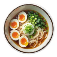 Ramen Noodles Soup with Eggs Ceramic Knob