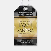 Elegant 50th Golden Wedding Anniversary Gift Tags