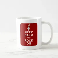 Keep Calm Rock On Coffee Mug