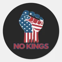 No Kings Anti Classic Retro Style Classic Round Sticker