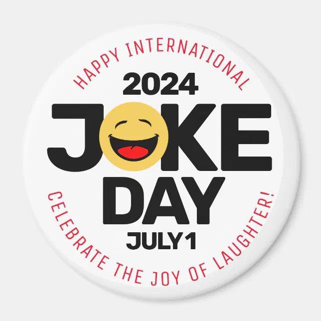 International Joke Day Laughing Face Magnet