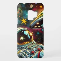 Astronaut Floating in Space with a UFO Ai  Art Case-Mate Samsung Galaxy S9 Case