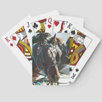 Town Hall Meeting Amish Buggy Horses Poker Cards